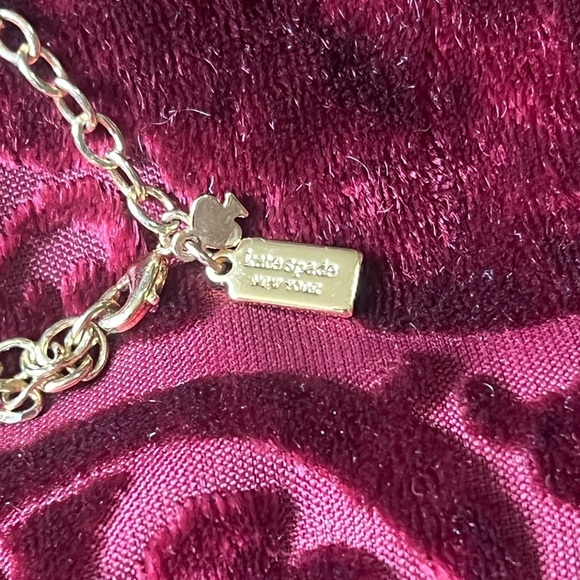 Kate Spade Elegant Gold and White Rhinestone Necklace - Picture 2 of 3